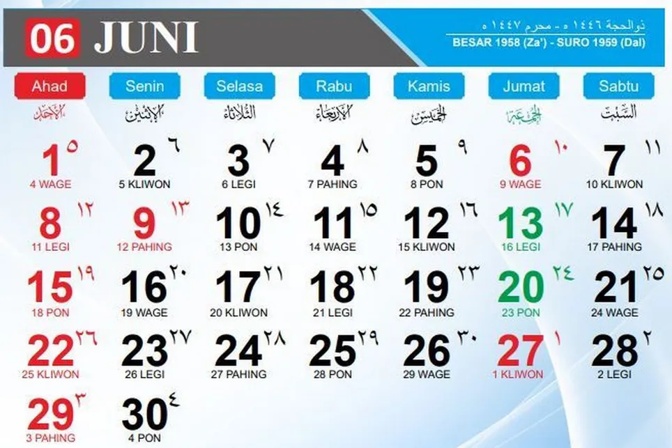 Kalender Juni 2025: Siap-siap Nikmati Long Weekend dan Hari Libur Nasional Penuh Makna!