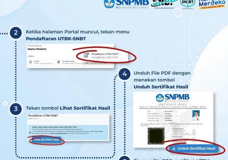 Cara Unduh dan Cetak Sertifikat UTBK SNBT 2025 via 44 Link Mirror Resmi