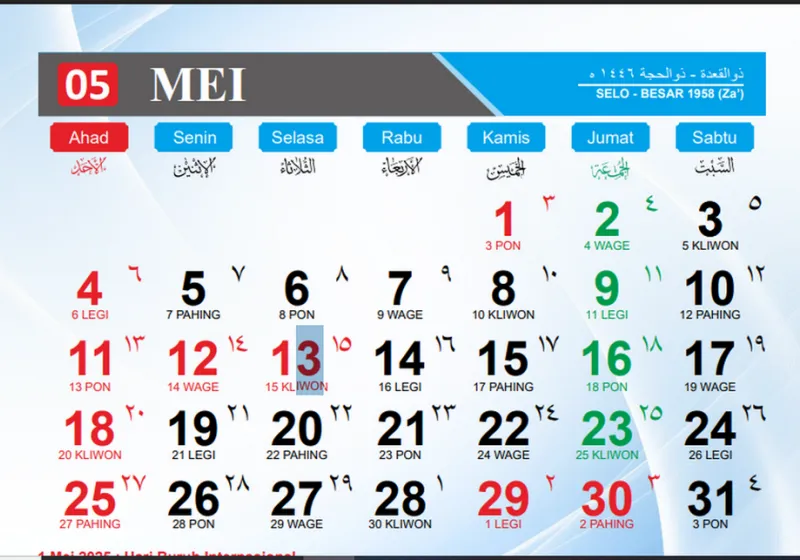 29 Mei 2025: Apakah Tanggal Merah? Cek Panduan Lengkap Hari Libur Nasional dan Cuti Bersama!