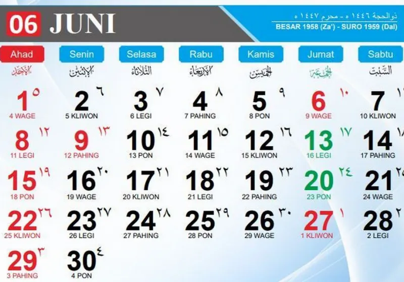 Kalender Juni 2025: Siap-siap Nikmati Long Weekend dan Hari Libur Nasional Penuh Makna!